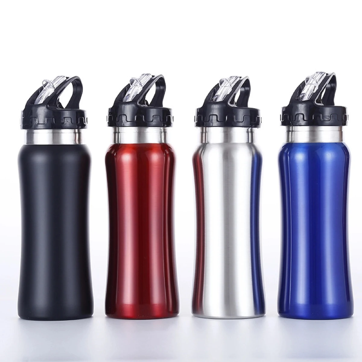 17 oz Single Wall Metal Sport Bottle with Straw, custom water bottle with logo imprint 1