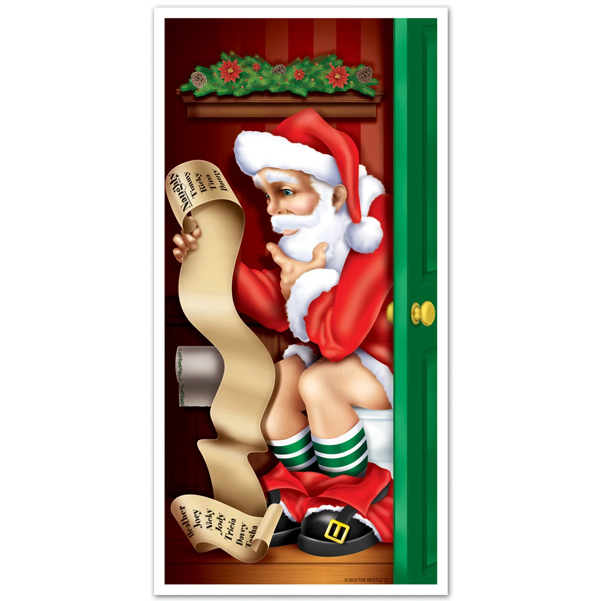 Santa Restroom Door Cover 1