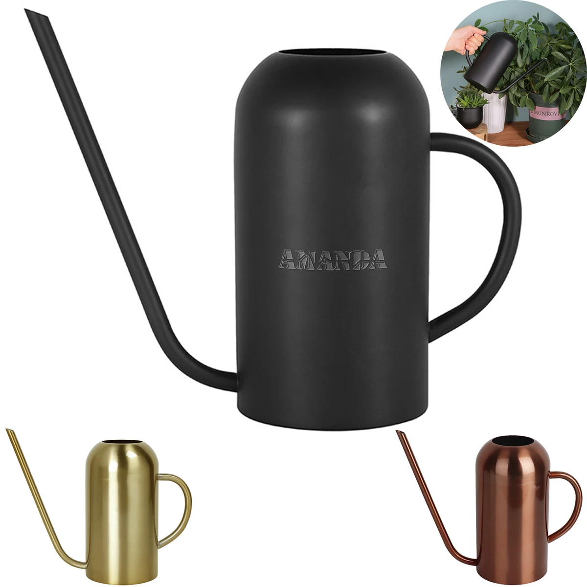 Stainless Steel Gardening Watering Can 1