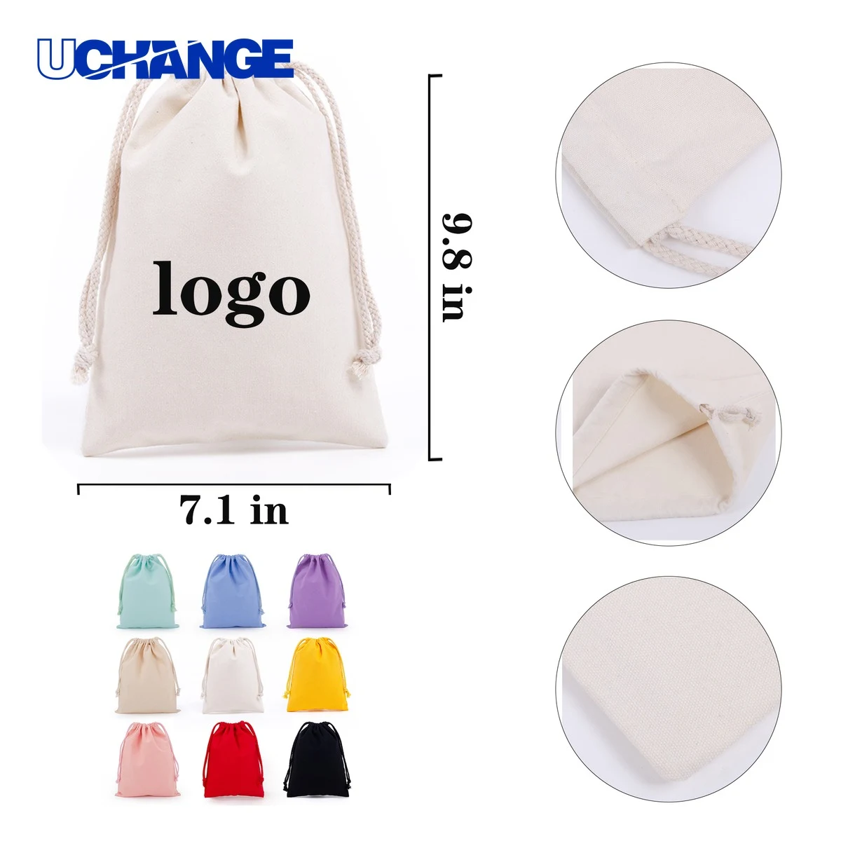 Artistic Cotton Drawstring Pocket Organizer 1