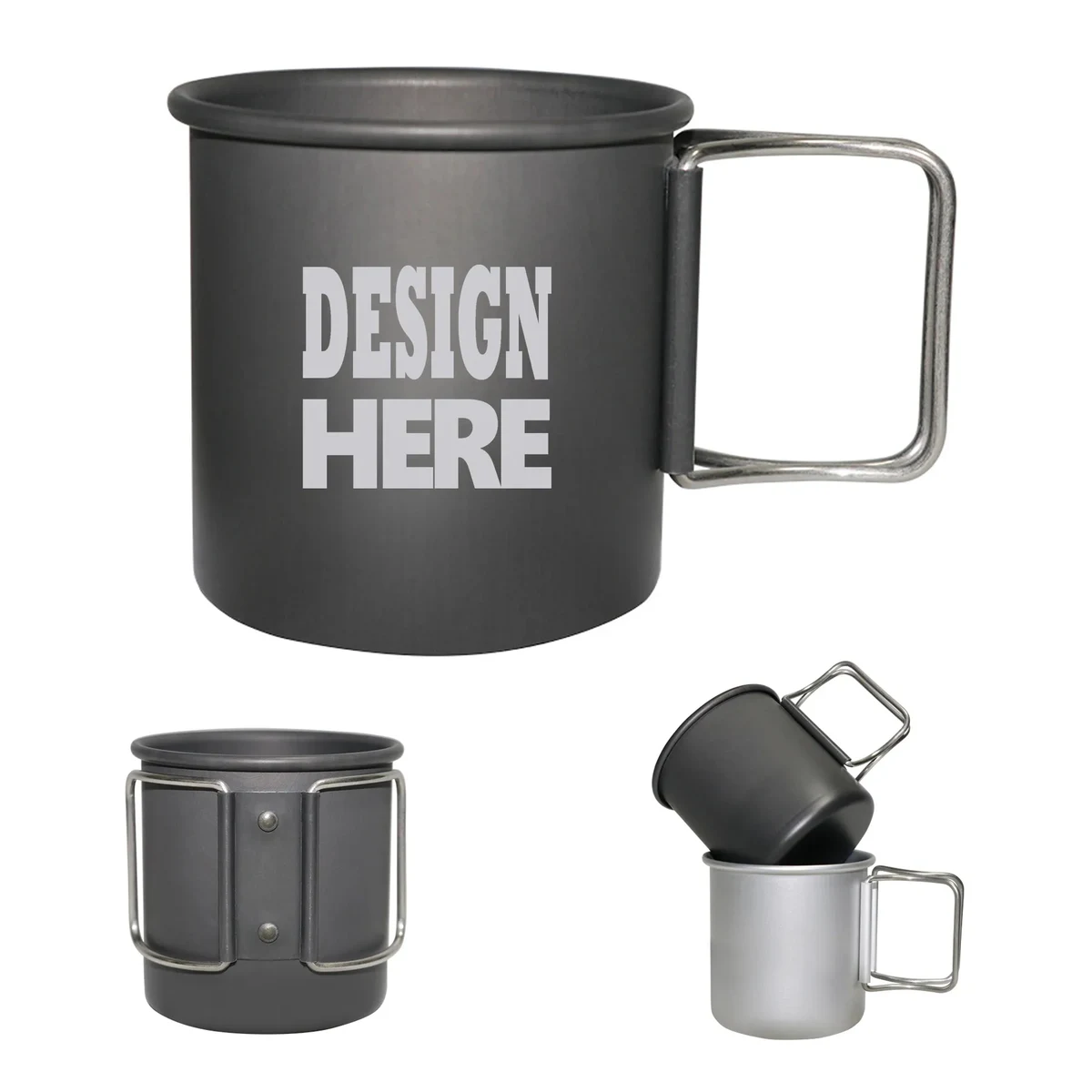 10 Oz Camping Mug With Folding Handle 1