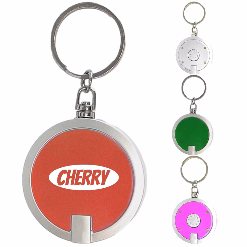 Round Shape LED Keychain