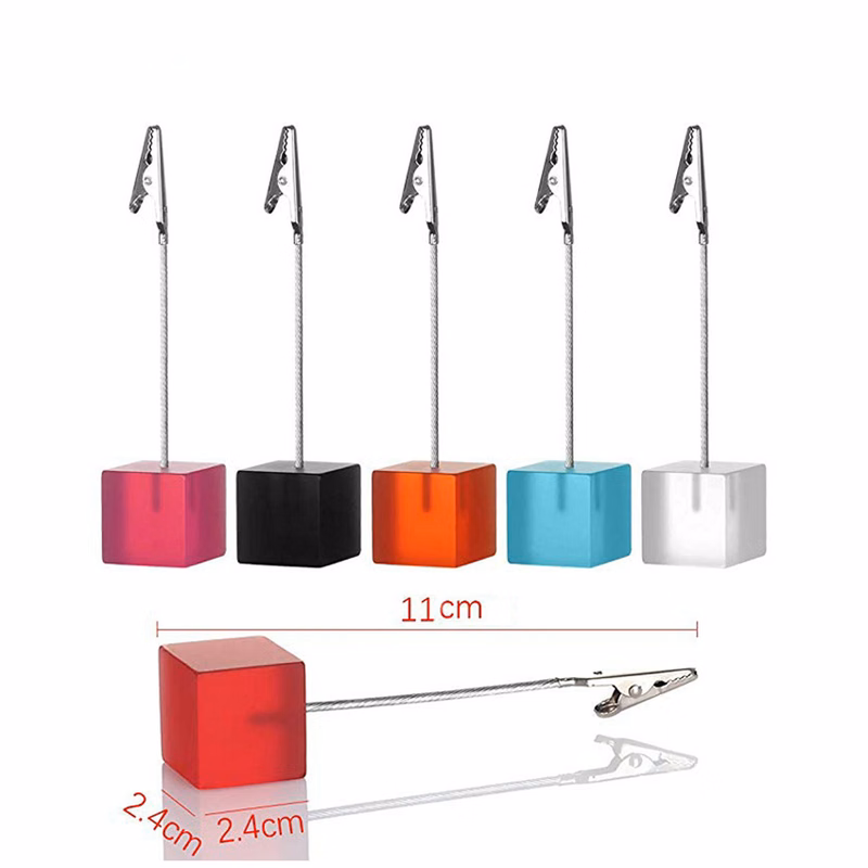 Square Shape Photos Clips Card Holder