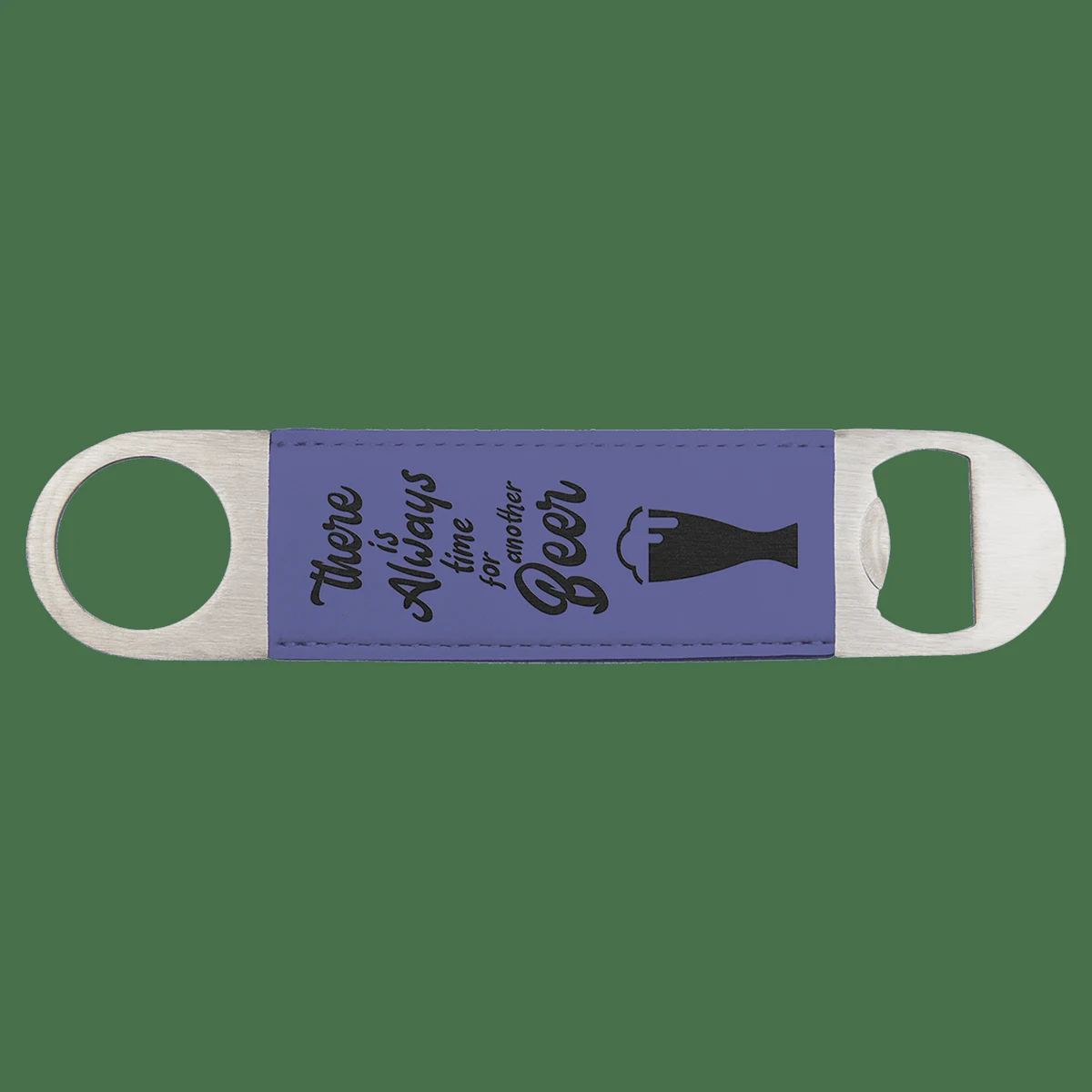 1 1/2" x 7" Purple Leatherette Bottle Opener 1