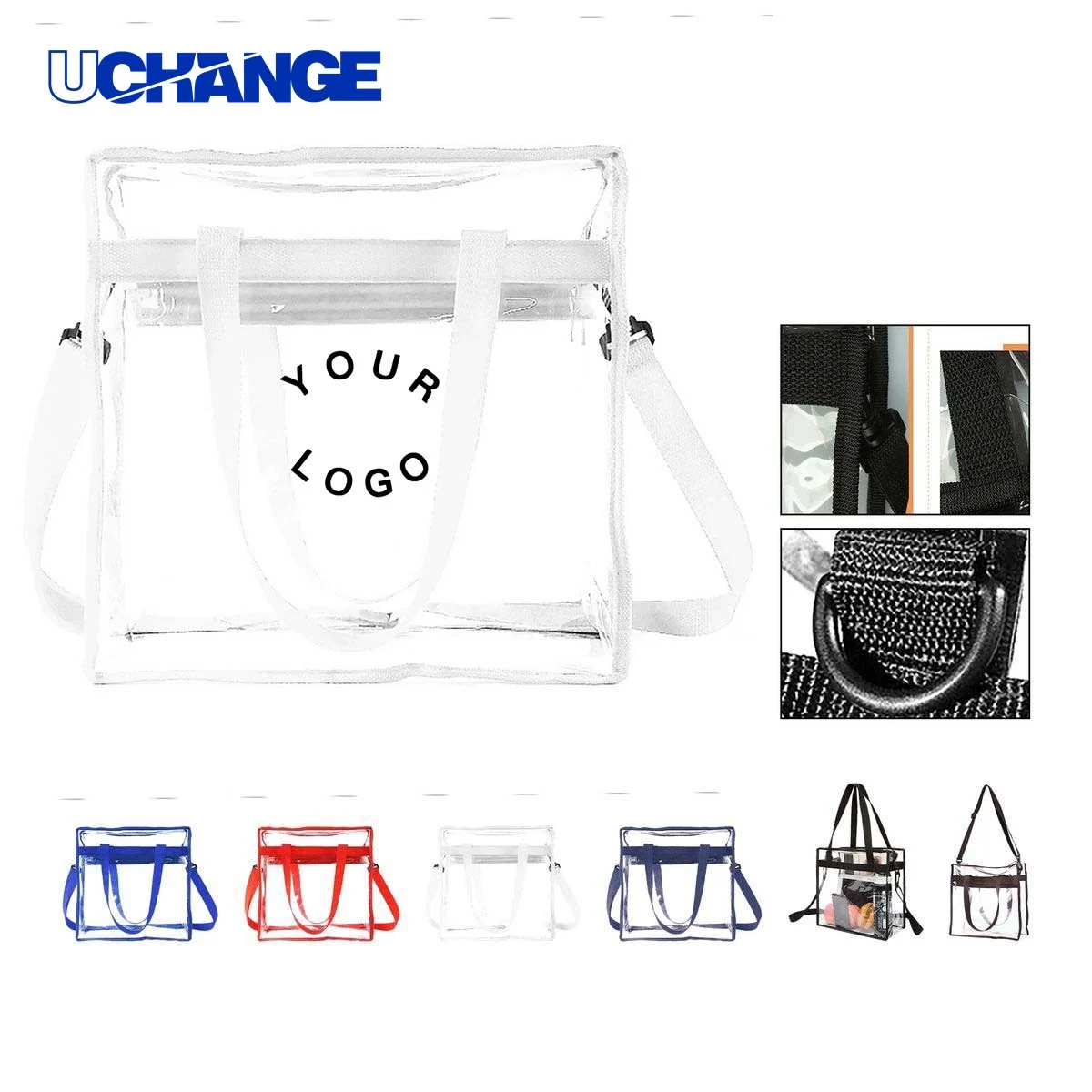 Clear Vinyl Tote Carrier for Sports and Concerts 1