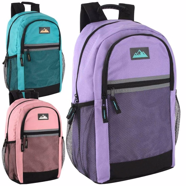 18" Multi-Pocket Reflective Backpacks - Assorted Colors