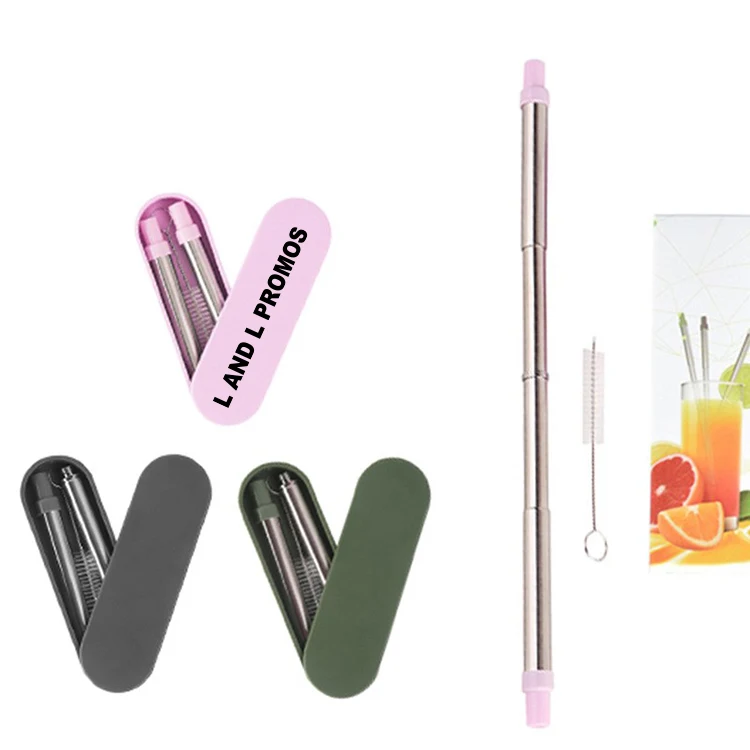 Collapsible Stainless Straws With Case 1