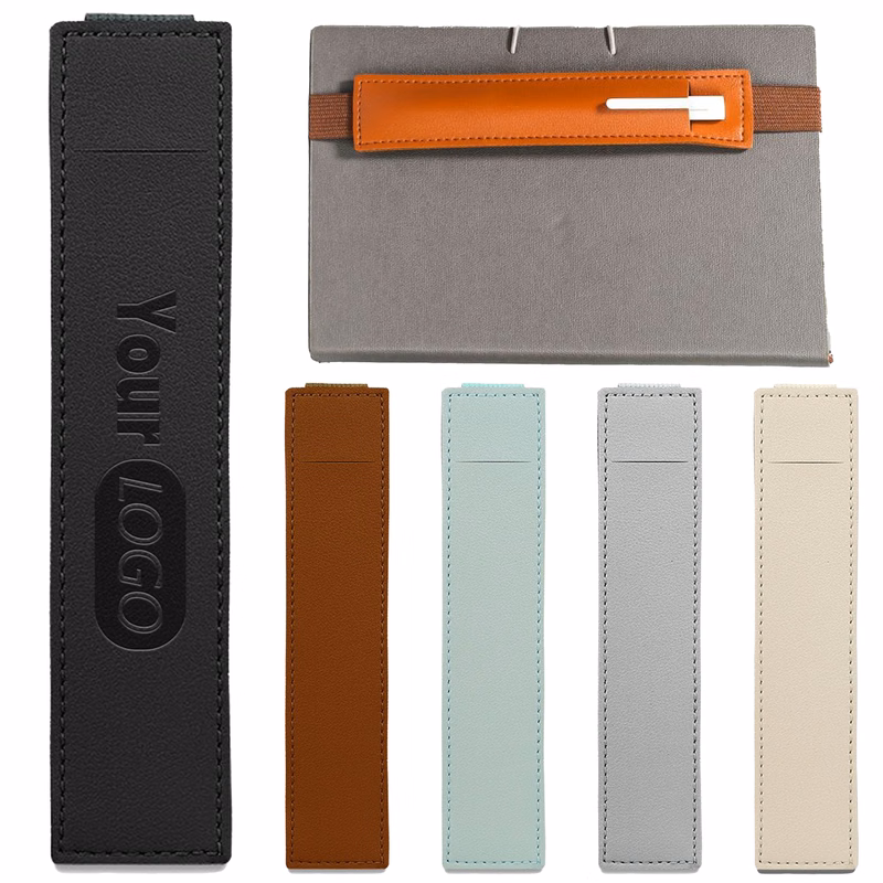 Pu Laptop Elastic Strap Pen Case