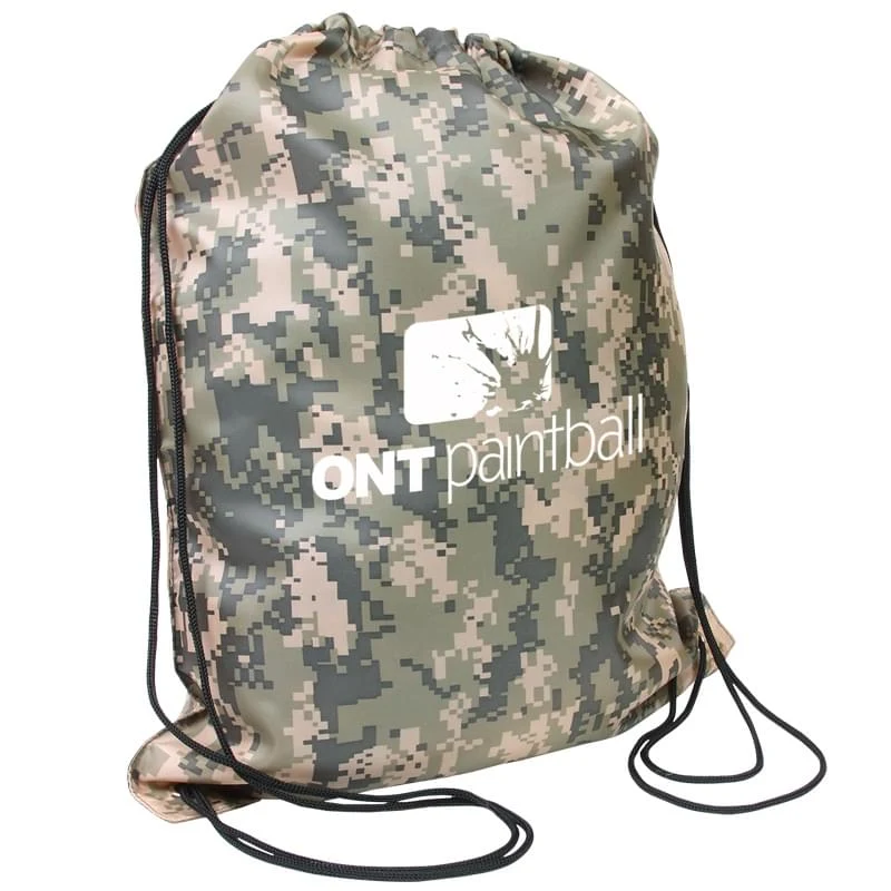Digital Camo Drawstring Backpack 1