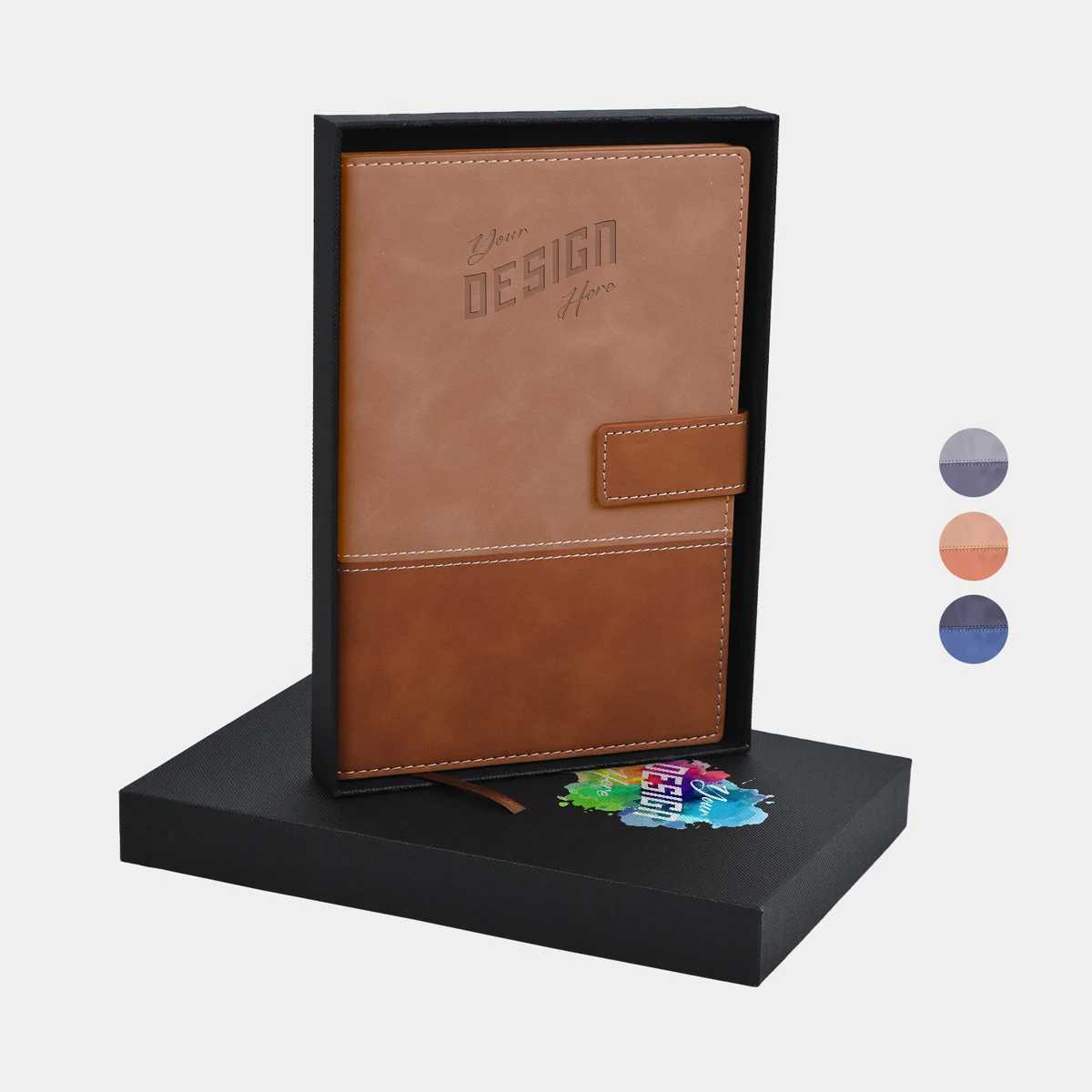 TiTUS® A5 Velveteen Business Notebook – PU Buckle, Bookmark & Gift Box 1