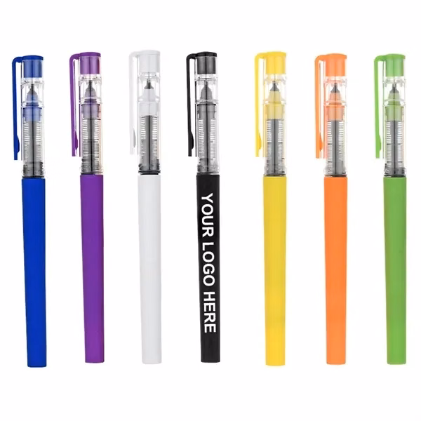 Custom Plastic Gel Pen with Sculpted Grip — Smooth Writing Professional Pen
