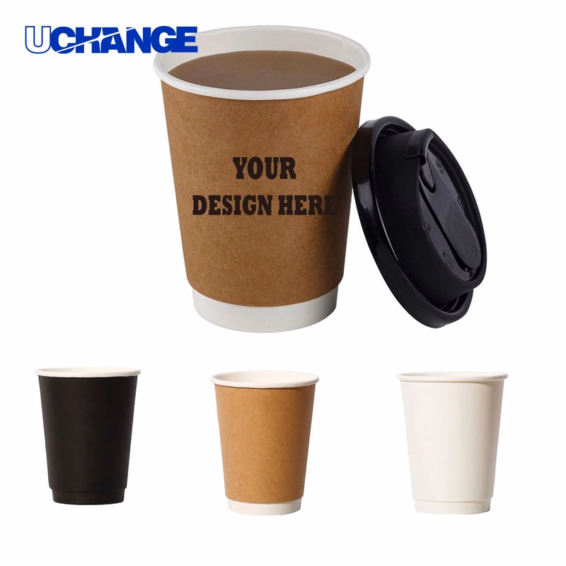 12oz Disposable Paper Drink Cup with Lid