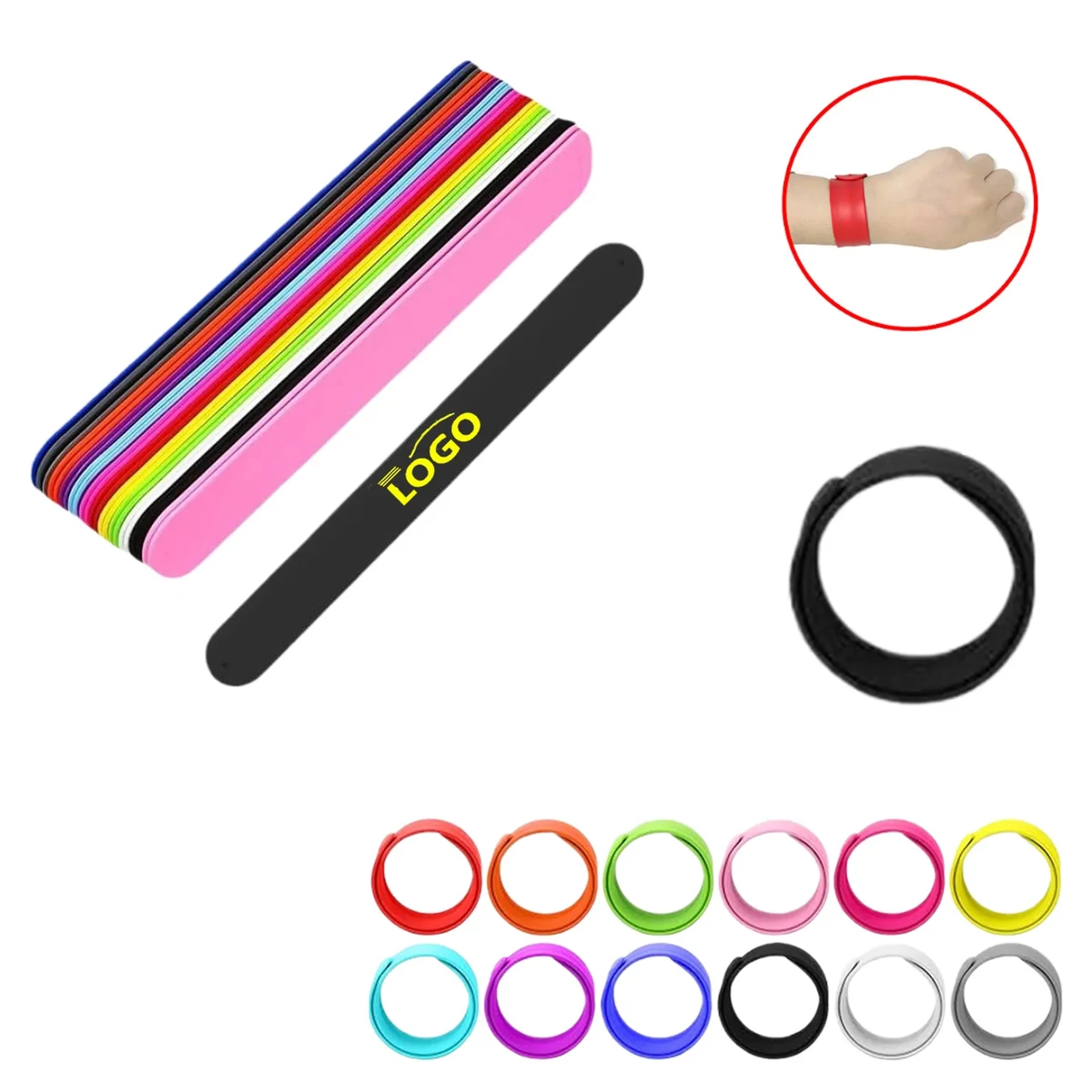 Custom Silicone Slap Bands Wristband 1