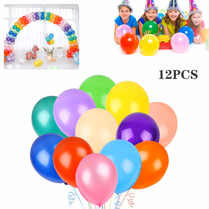12 Inches Rainbow Latex Balloons