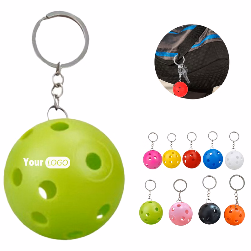 Colorful Mini Pickleball Keychains