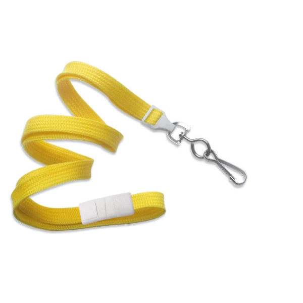 3/8" Breakaway Blank Lanyard w/Swivel Hook (Yellow) 1