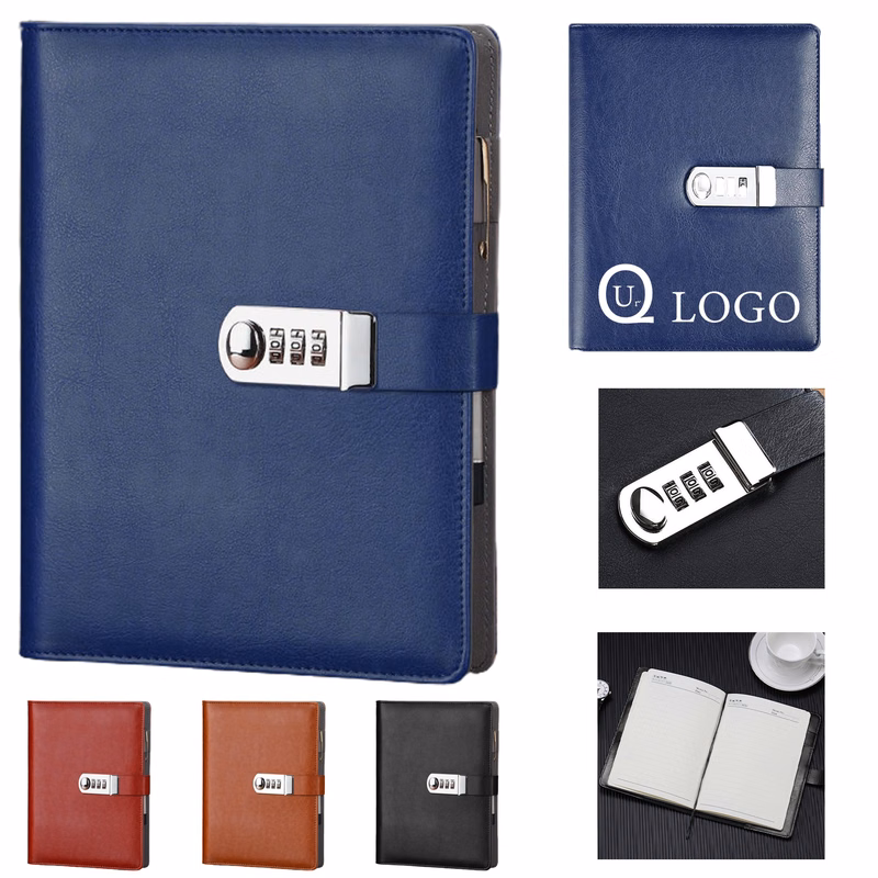 Refillable A5 Notebook W/ Combination Lock
