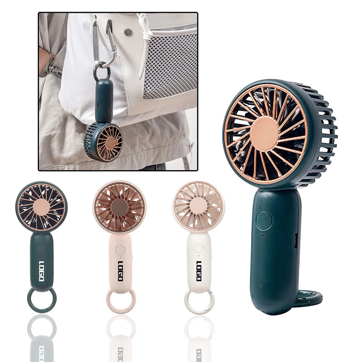 Low Noise Rechargeable Portable Climbing Hook Fan 1