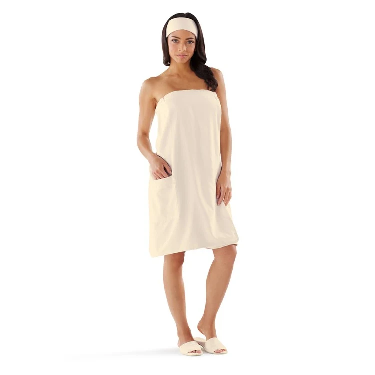 Women's Microfiber Spa Wrap w/Snaps 1