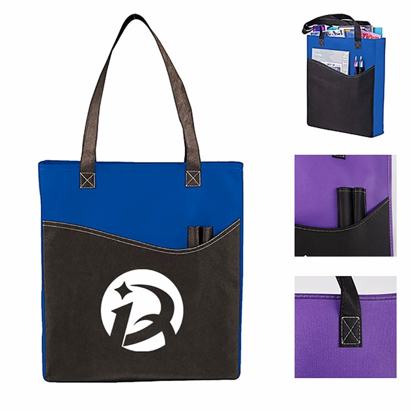 Promo Rivers Pocket Non-Woven Convention Tote Bags