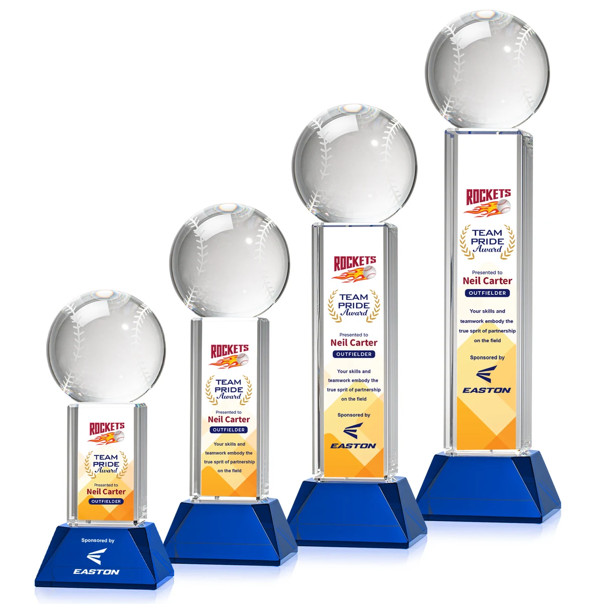 Baseball VividPrint™ Award on Stowe - Blue 1