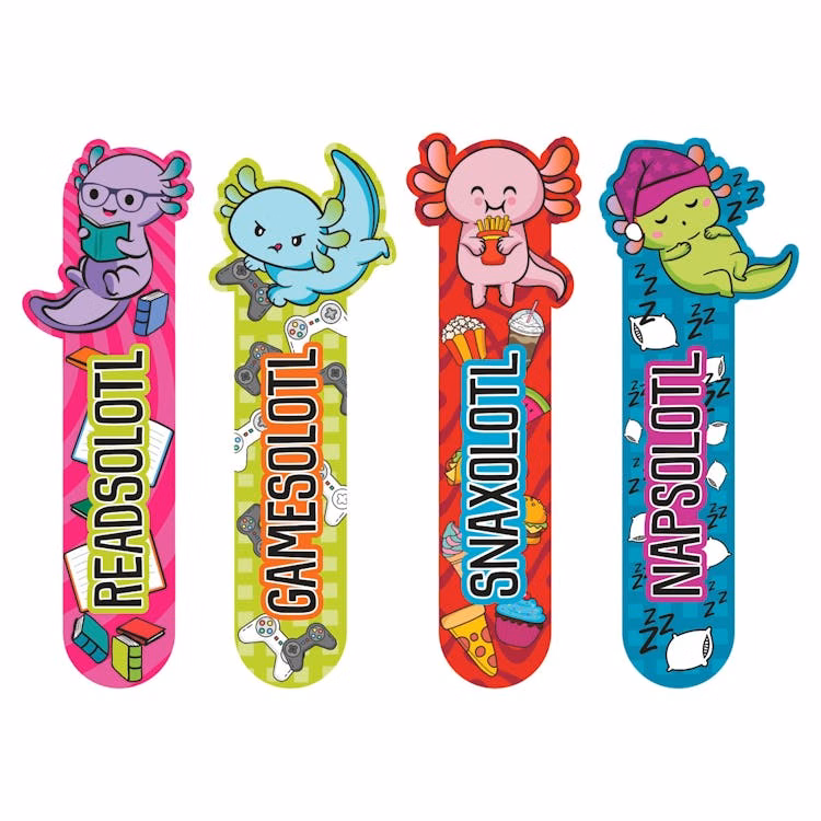 Axolotl Bookmarks - 4 Designs