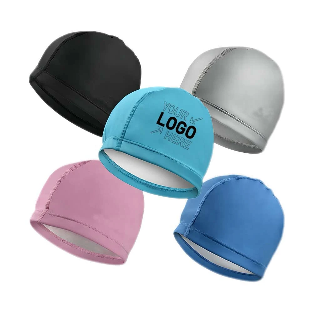 PU Waterproof Fabric Swimming Cap Elasticity Bathing Cap 1