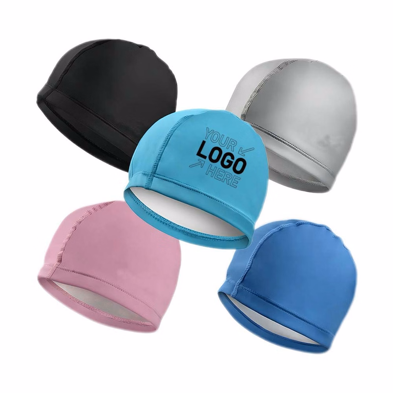 PU Waterproof Fabric Swimming Cap Elasticity Bathing Cap