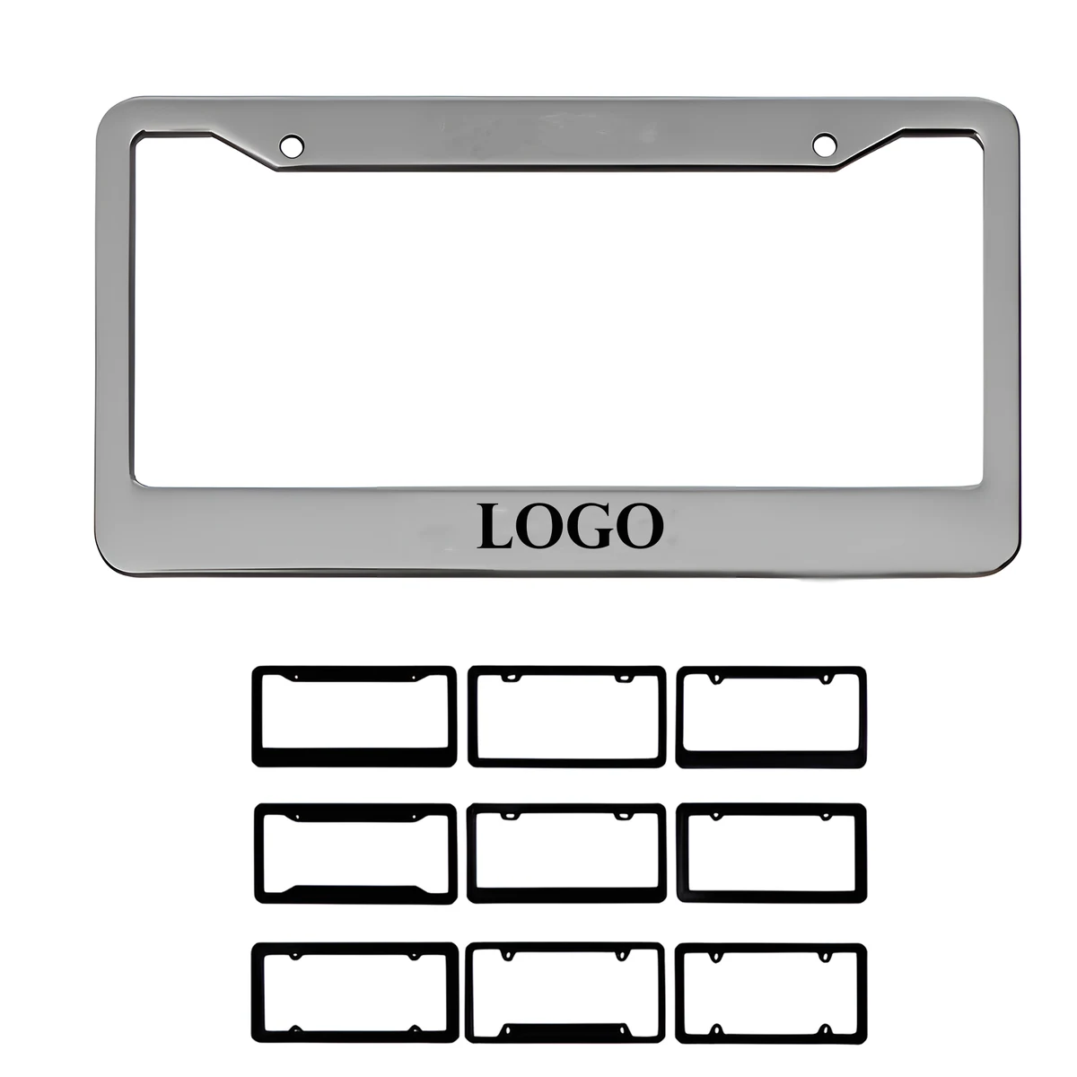 UV Printing Full Color Metal License Plate Frames 1