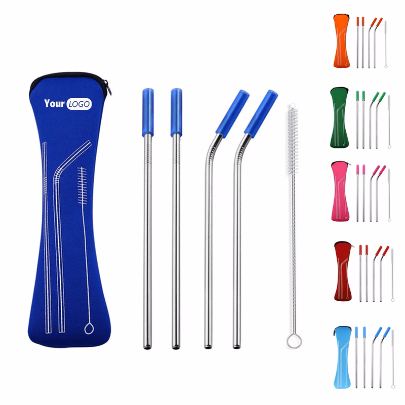 Reusable Stainless Steel Straw Set