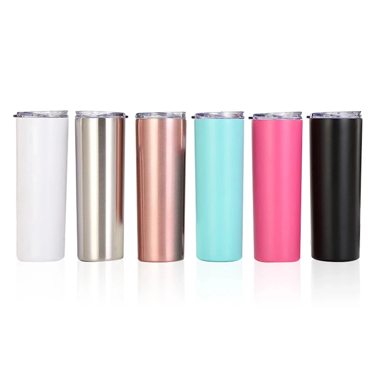 20 Oz. Skinny Straight Wine Tumbler With Lid 1
