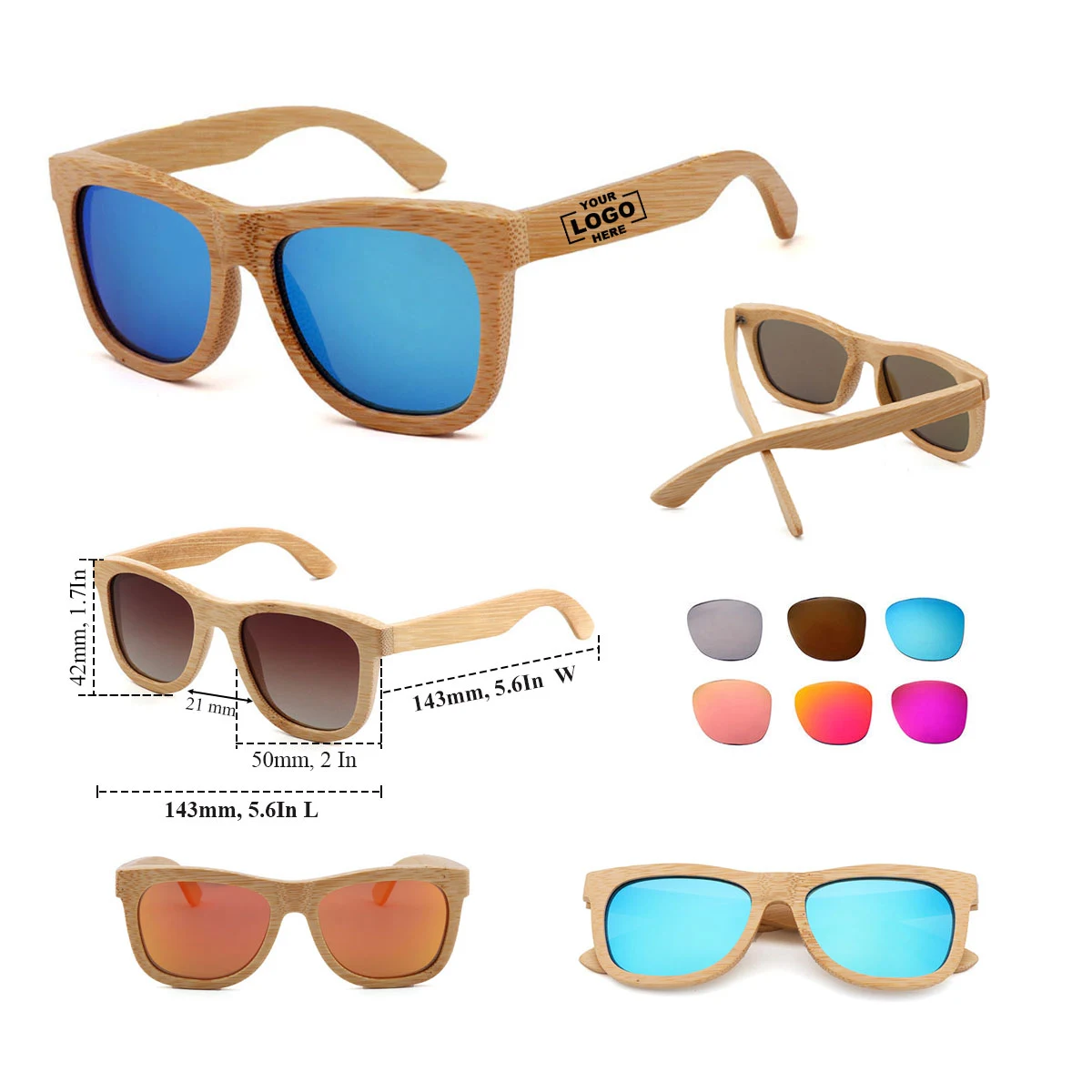 One-Piece Bamboo Sunglasses 1