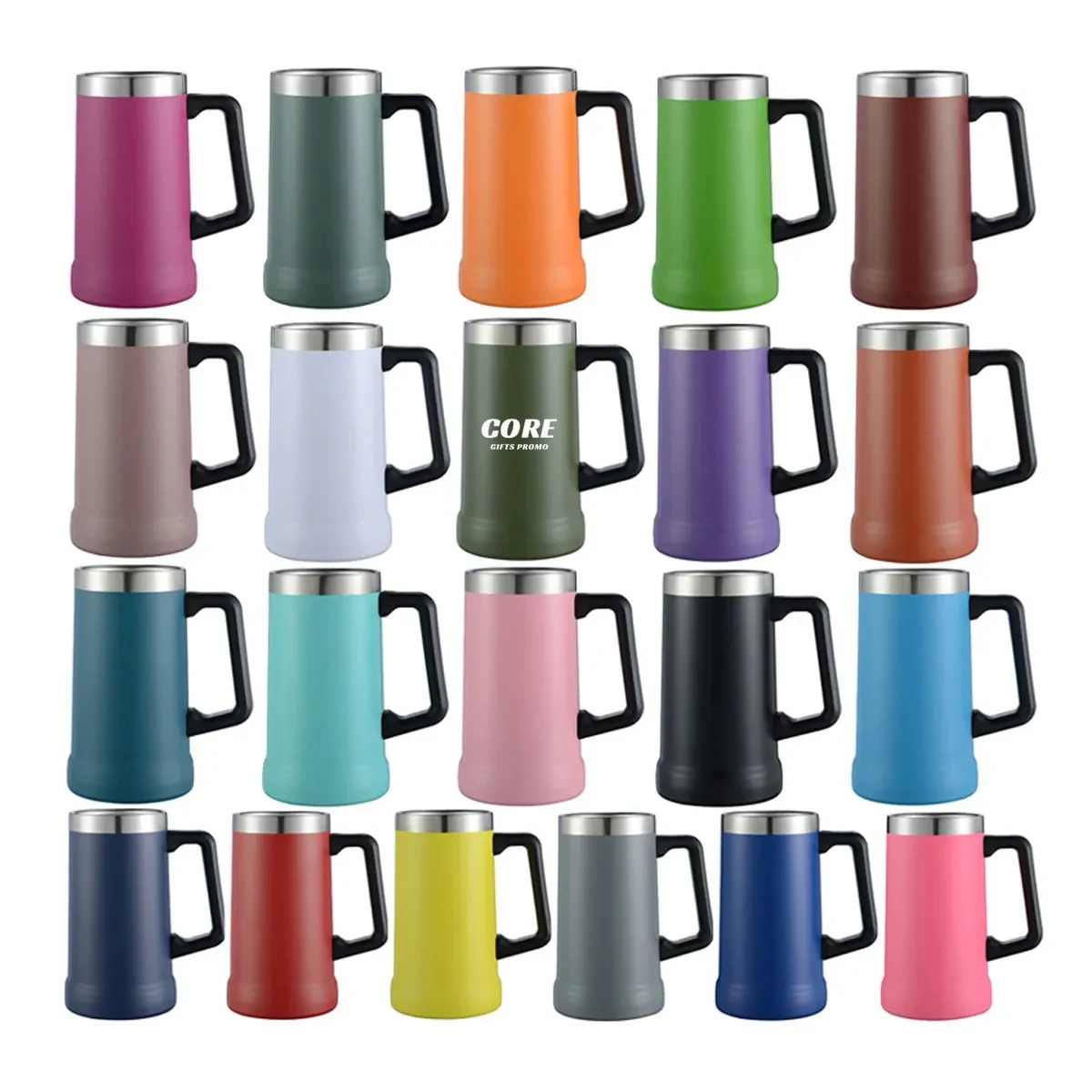 24oz Stainless Steel Beer Mug with Handle 1