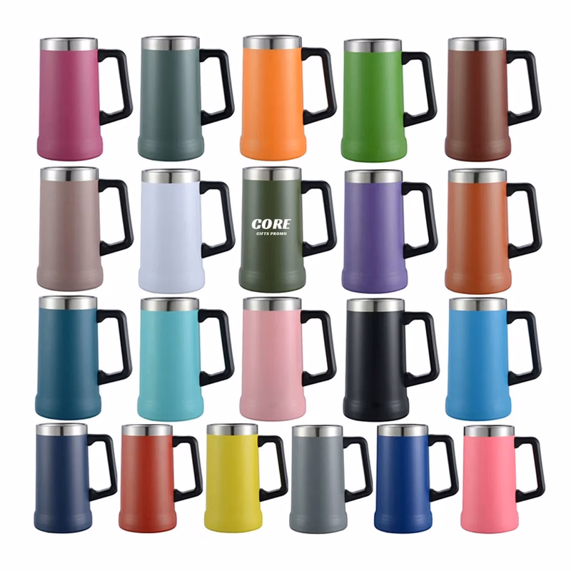 24oz Stainless Steel Beer Mug with Handle