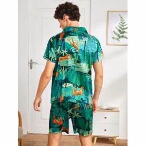 Men'S Short Sleeve Pajama Set
