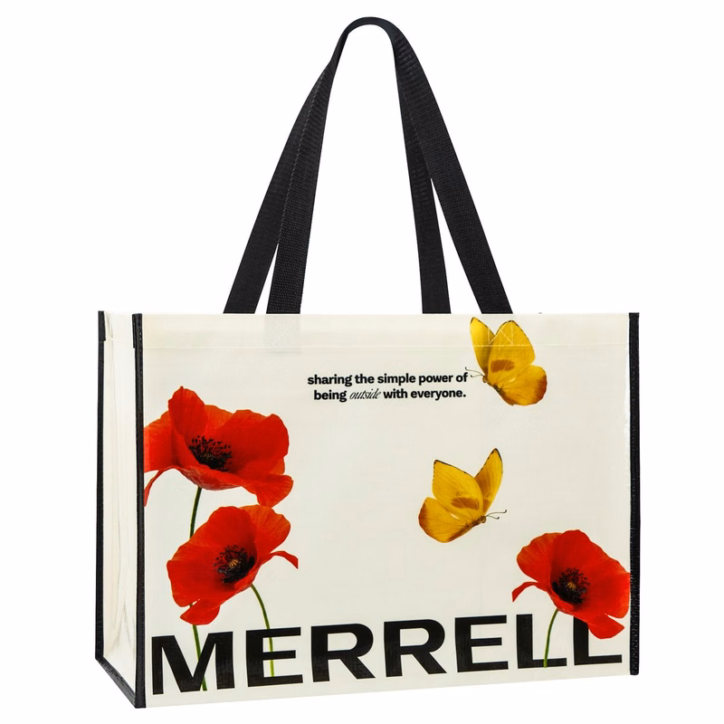 Custom Full-Color 170g Laminated Woven PE Shopping Bag 18"x13"x9