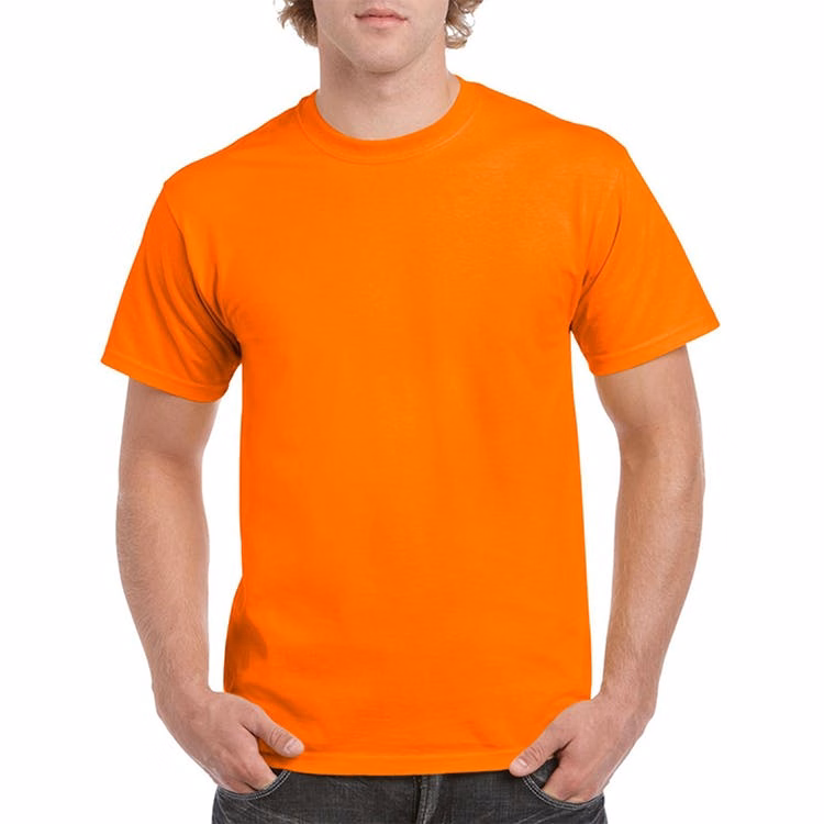 Gildan Cotton Men's T-Shirts Safety Orange XL