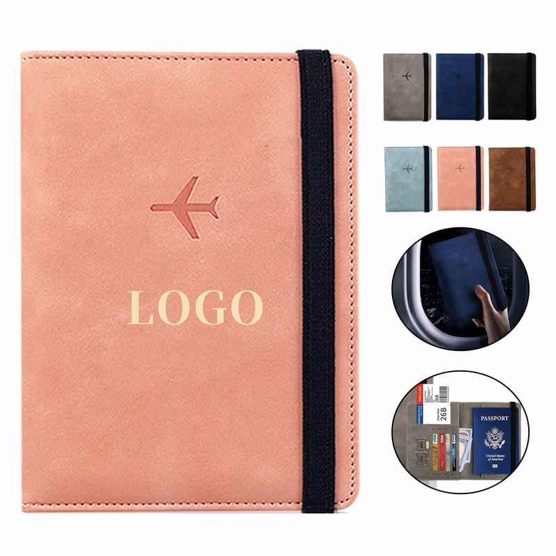PU leather travel document case