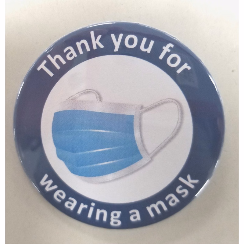 2-1/4" - Thank You For Wearing A Mask Button