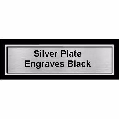 3" x 9" Silver Border Cast Aluminum Plaque