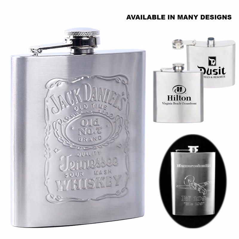 Jims Premium Stainless Steel Hip Flask - 5 Oz