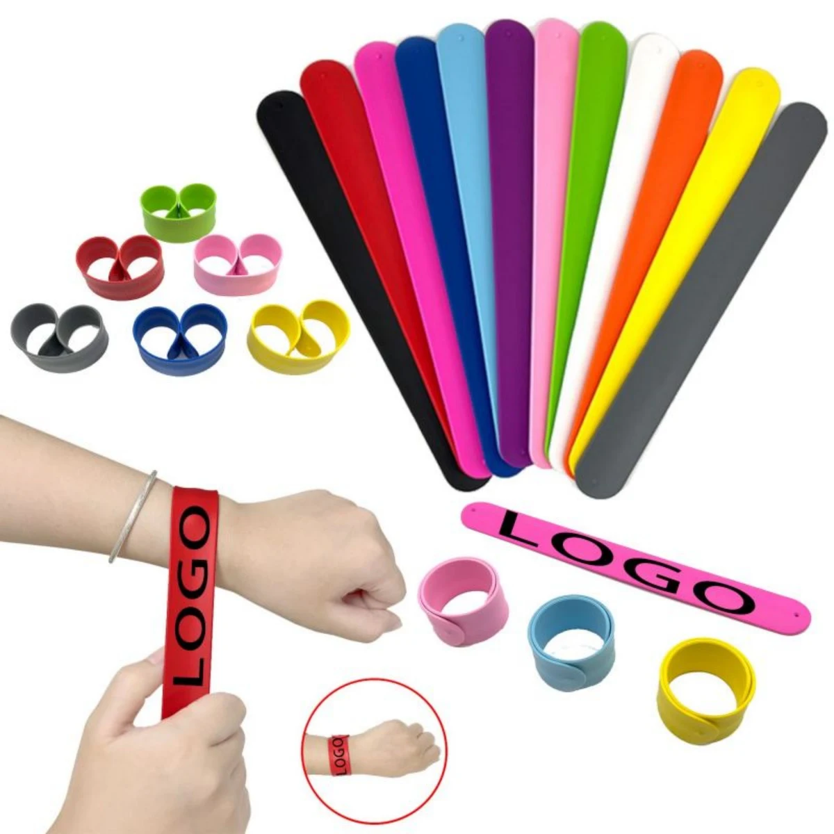 Colorful Silicone Slap Bracelet 1