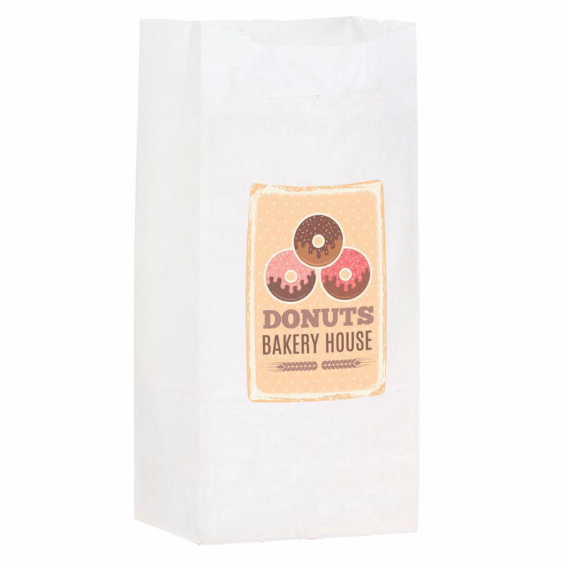 Small Grocery Bag - White Kraft 8# SOS