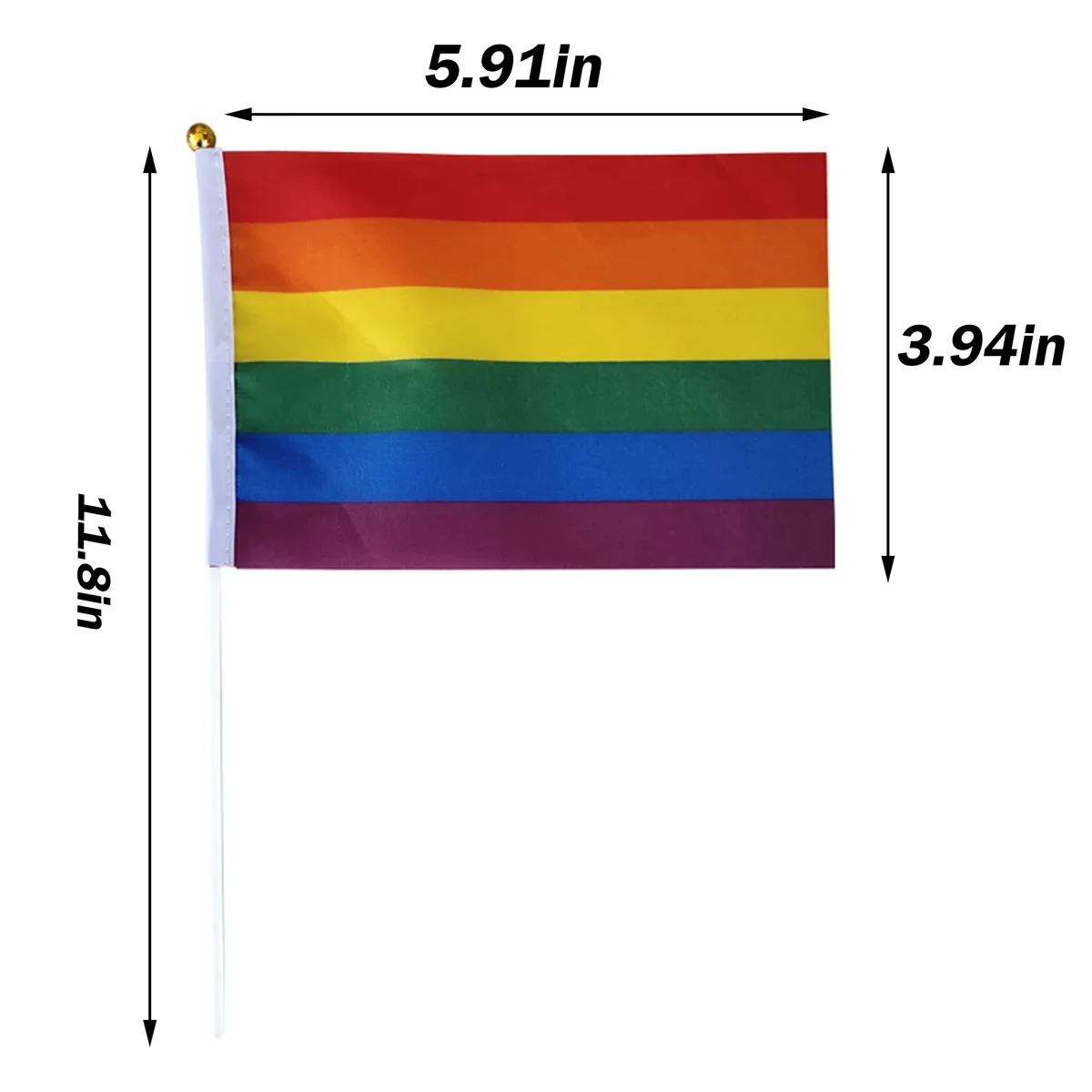 Mini Handheld Rainbow Flag Decoration Event Festival 1