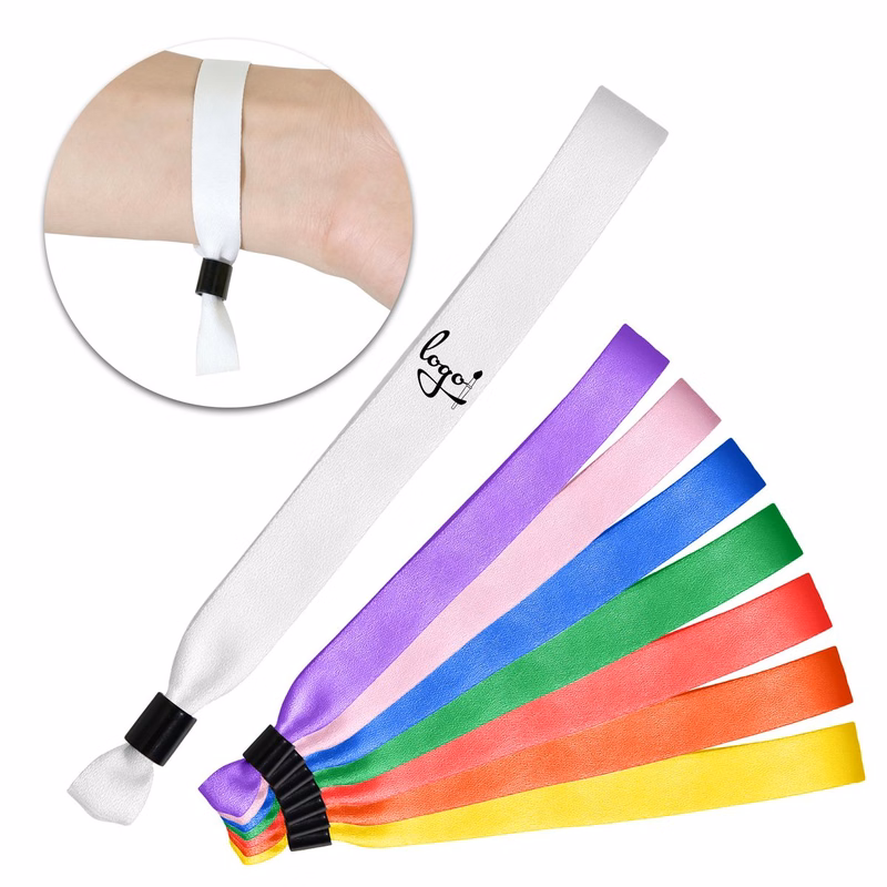 Fabric Event Wristband With Plastic Slider Lock