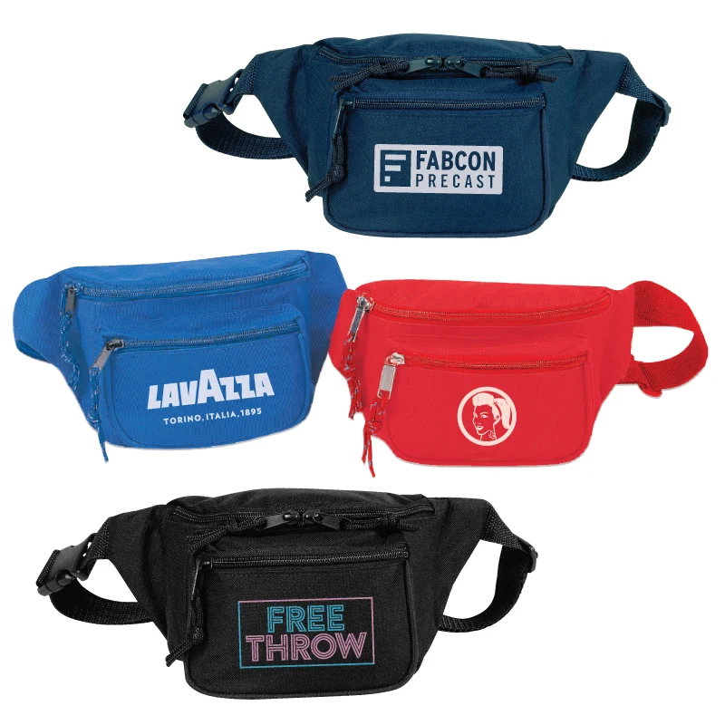 600D Polyester Triple Zipper Fanny Pack 1