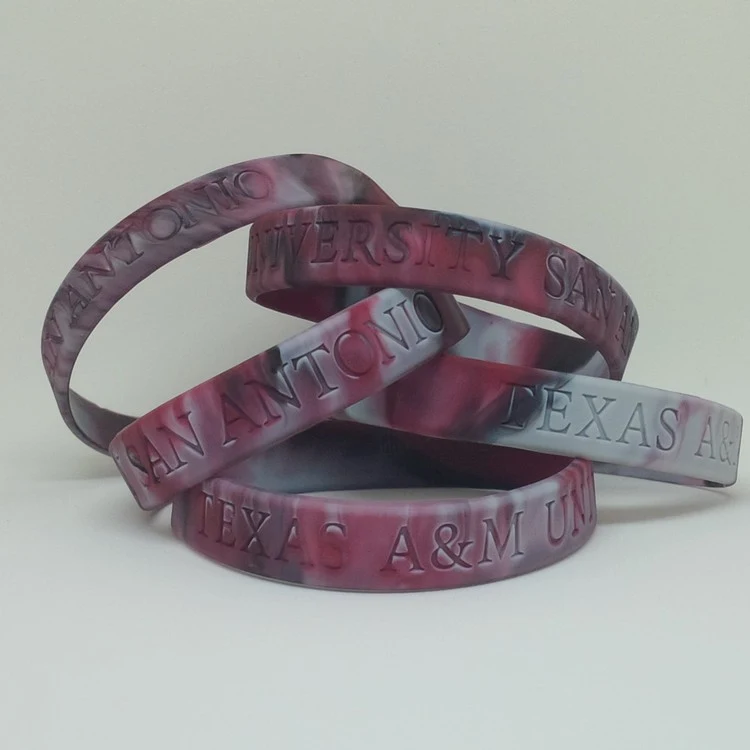 Swirl Debossed Silicone Wristbands 1