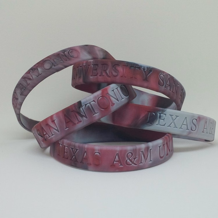 Swirl Debossed Silicone Wristbands