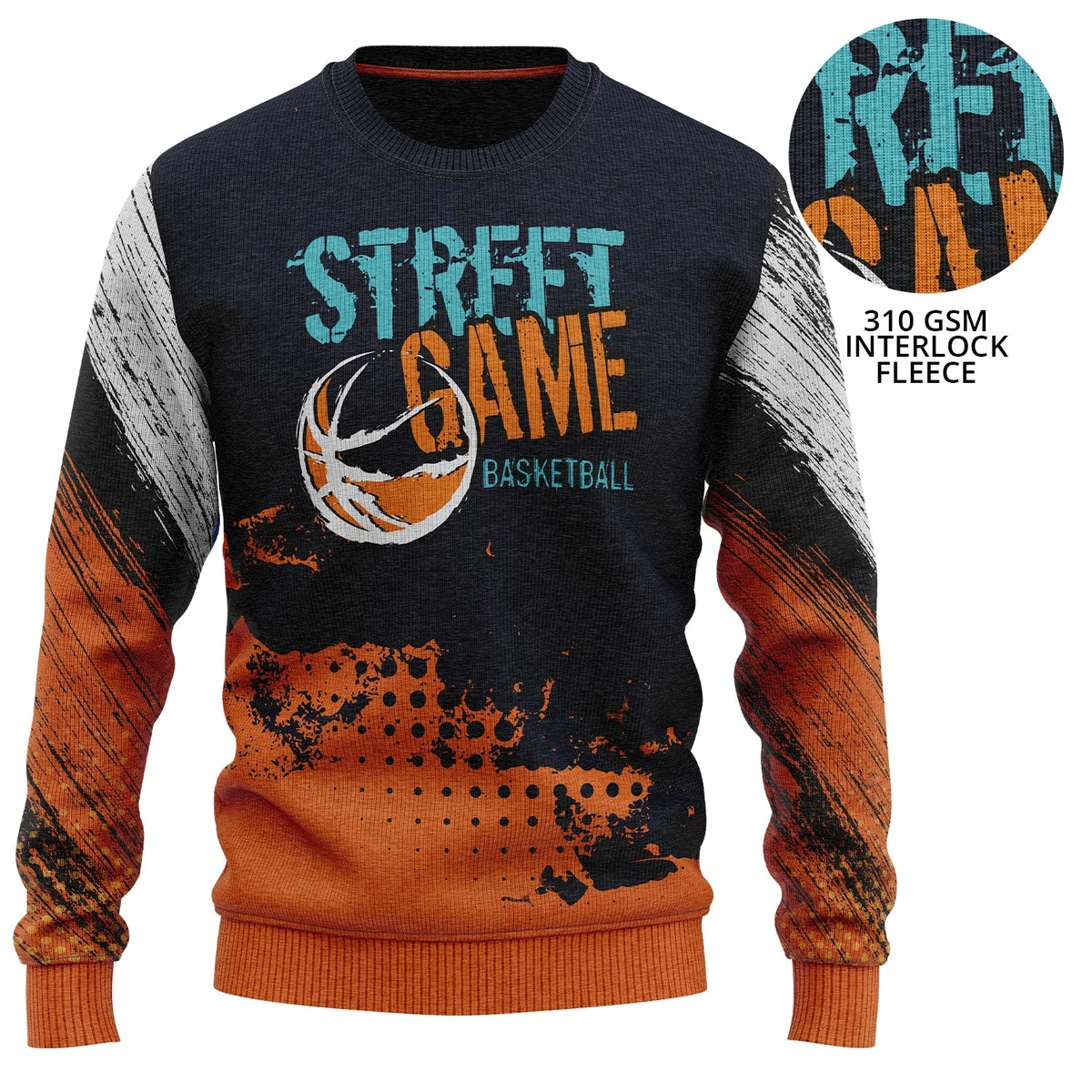 Unisex 310 GSM Interlock Fleece Full Color Sublimation Sweatshirt 1