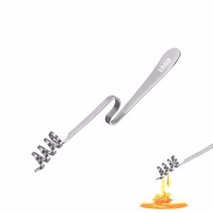 Curve Shaped Honey Dipper Stick Stirrer Food Grade Stainless Steel